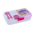 קופסת אוכל מחולקת ורוד image number 0